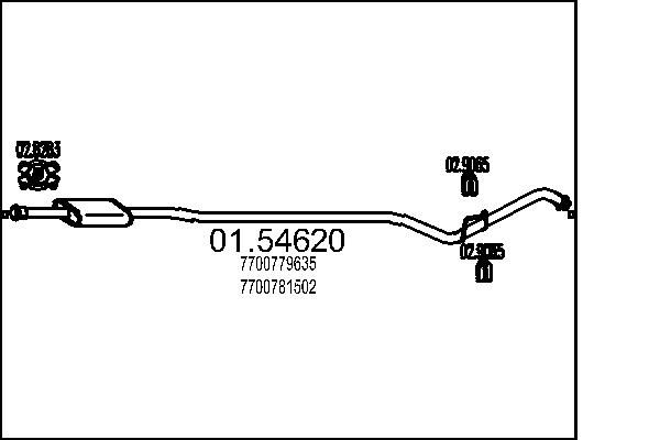 Tłumik środkowy MTS 01.54620