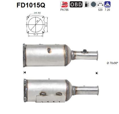 Filtr sadzy / filtr cząstek stałych, układ wydechowy AS FD1015Q