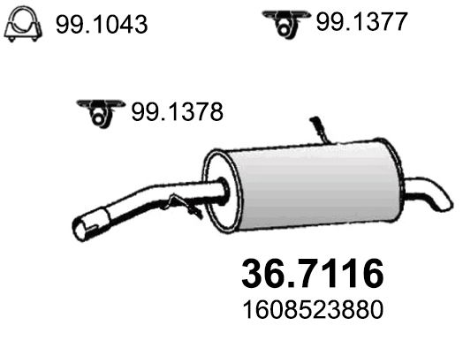 Tłumik końcowy ASSO 36.7116