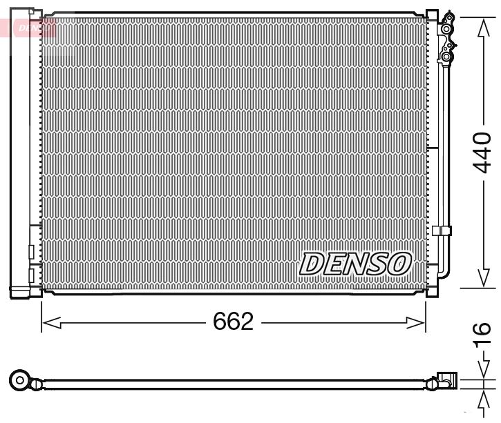 Kondenzátor klimatizácie DENSO DCN05032