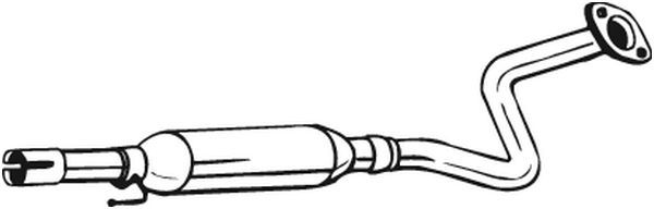 Средний глушитель выхлопных газов