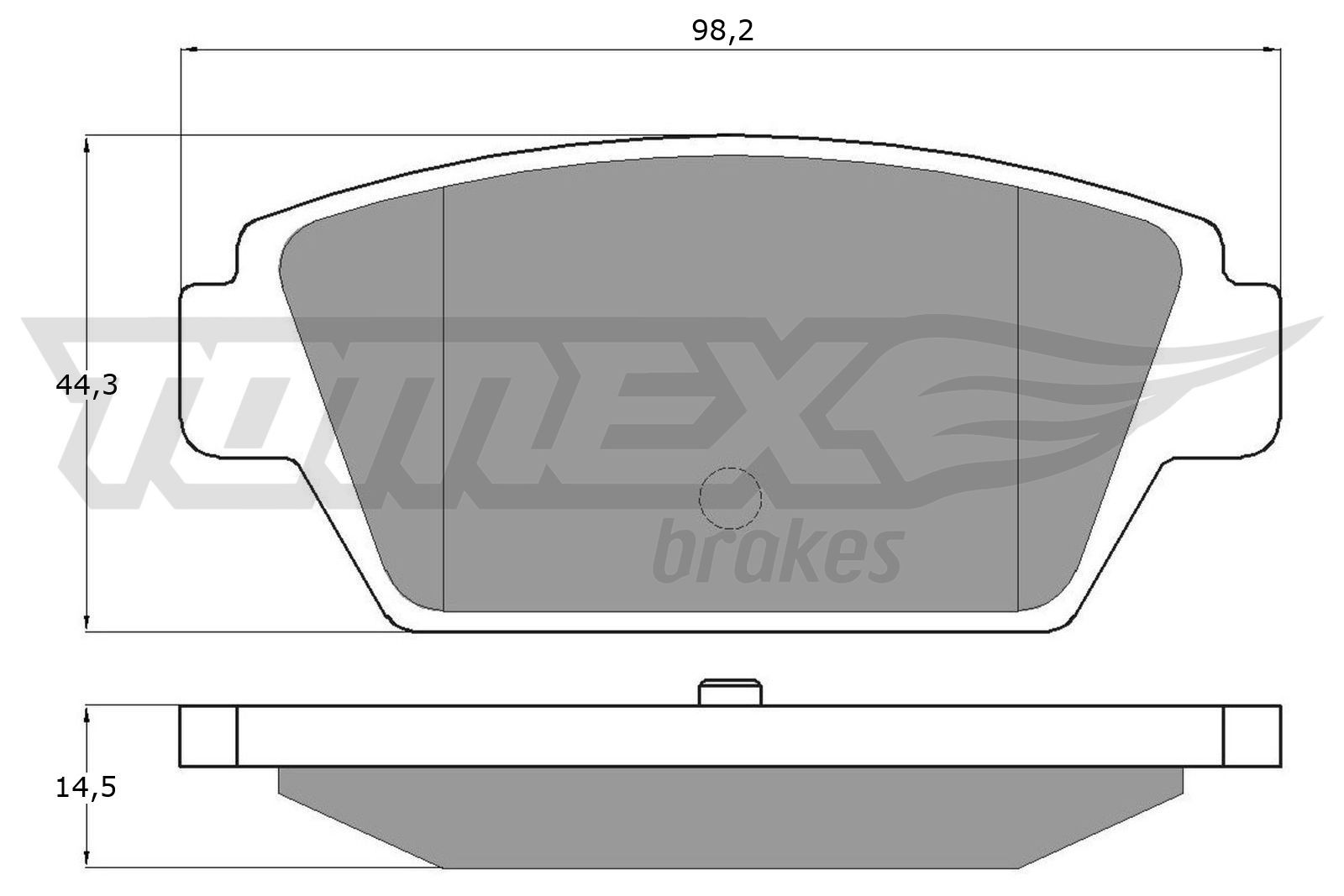 Levně Sada brzdových destiček, kotoučová brzda TOMEX Brakes 11-54