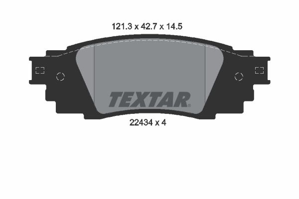 Sada brzdových platničiek kotúčovej brzdy TEXTAR 2243401
