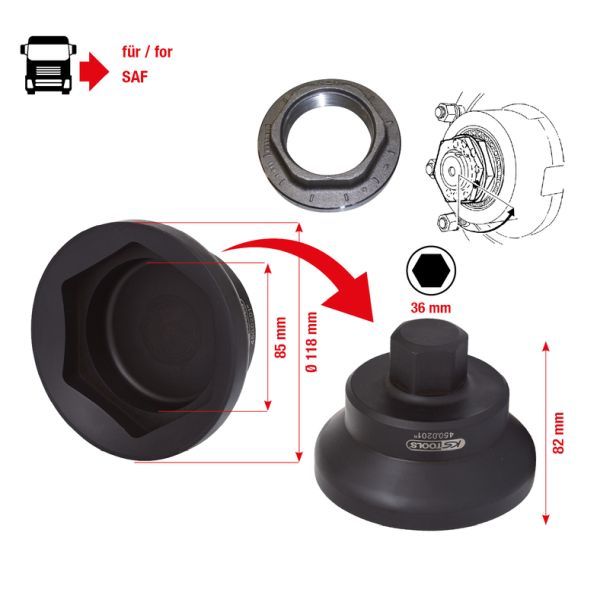 Cheie piulita axa KS TOOLS 450.0201