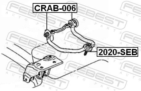 Levně Uložení, řídicí mechanismus FEBEST CRAB-006