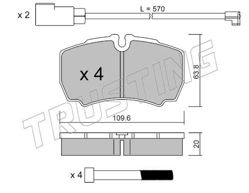 Piduriklotsi komplekt,ketaspidur