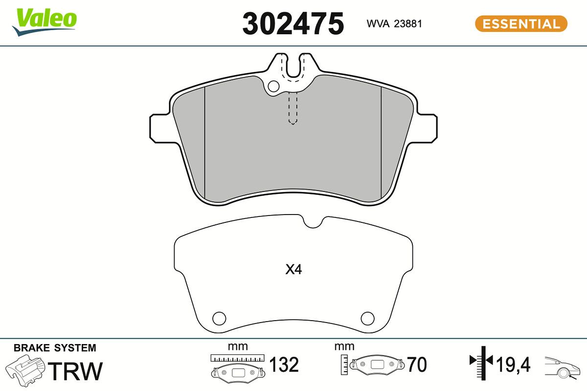 Комплект тормозных колодок, дисковый тормоз