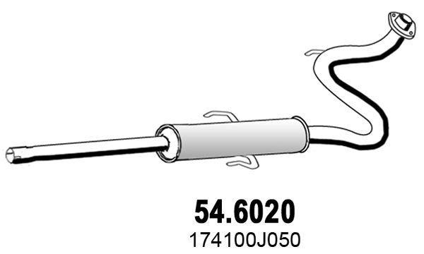 Tłumik środkowy ASSO 174100J050