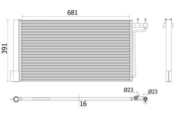 Condensator, climatizare MAHLE AC 941 000P