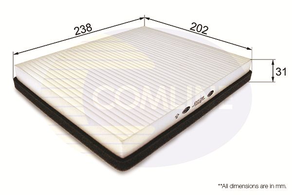 Filtr, wentylacja przestrzeni pasażerskiej COMLINE EKF218