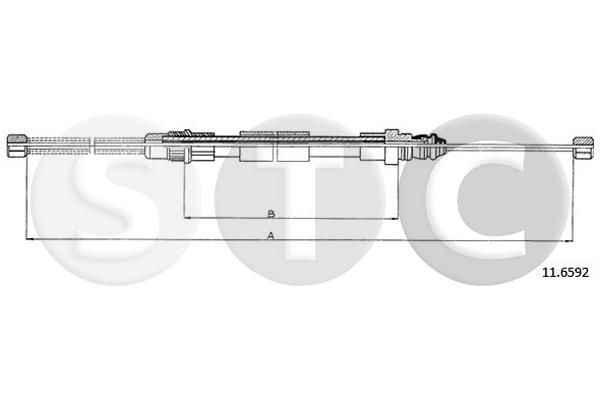 Cięgło, hamulec postojowy STC T483040