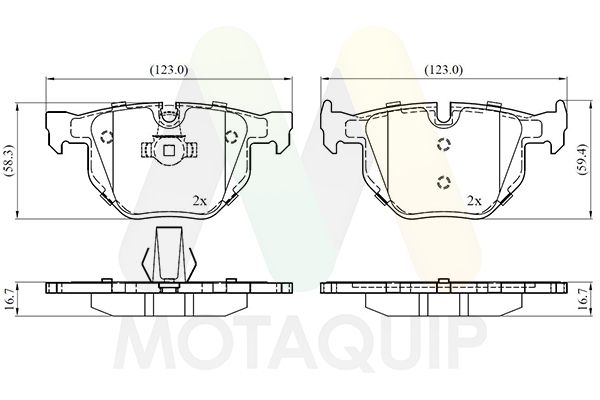 set placute frana,frana disc MOTAQUIP LVXL1167