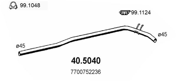Rura wydechowa ASSO 40.5040