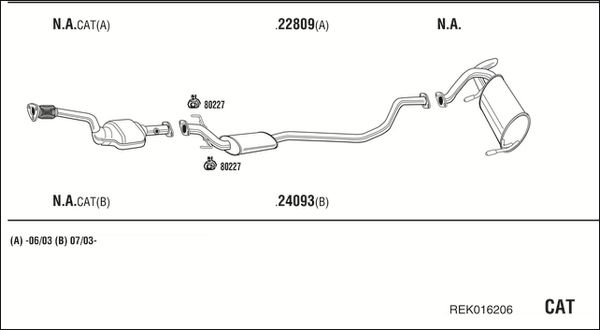 Układ wydechowy WALKER REK016206
