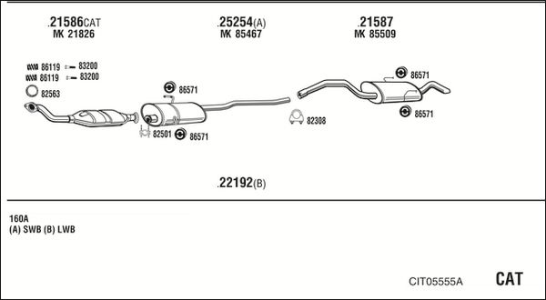 Układ wydechowy WALKER CIT05555A