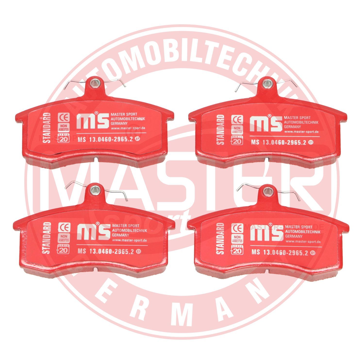 Zestaw klocków hamulcowych, hamulce tarczowe MASTER-SPORT GERMANY 13046029652-SET-MS