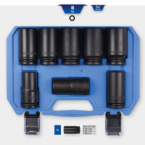 Set capete chei tubulare impact KS TOOLS BT025600