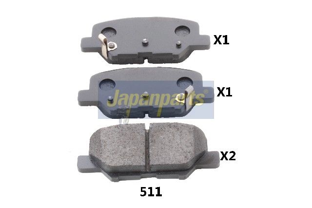 set placute frana,frana disc JAPANPARTS PP-511AF