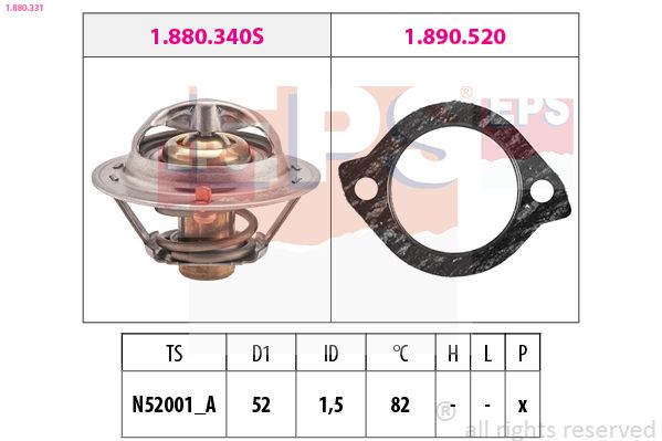 Termostat, chladivo EPS 1.880.331