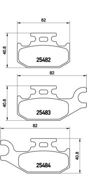 Zestaw klocków hamulcowych, hamulce tarczowe BREMBO P 68 056