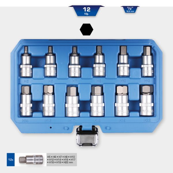 Set capete chei tubulare impact KS TOOLS BT022012