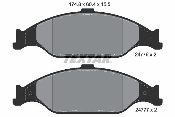 set placute frana,frana disc TEXTAR 2477601