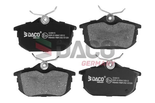Zestaw klocków hamulcowych, hamulce tarczowe DACO GERMANY 324815
