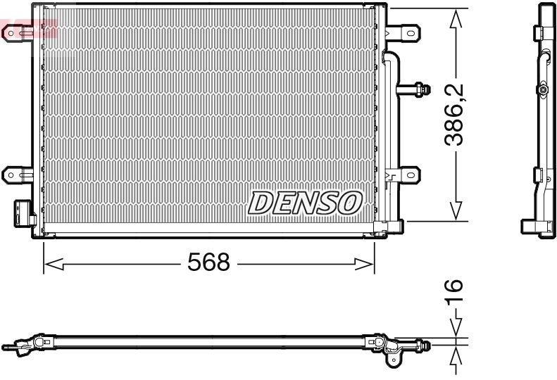 Kondenzátor, klimatizace DENSO DCN02038