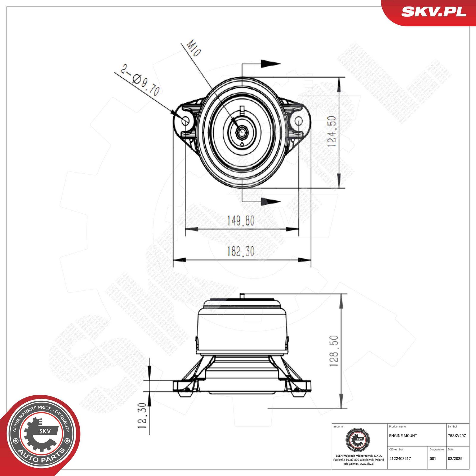 Suport motor ESEN SKV 75SKV297