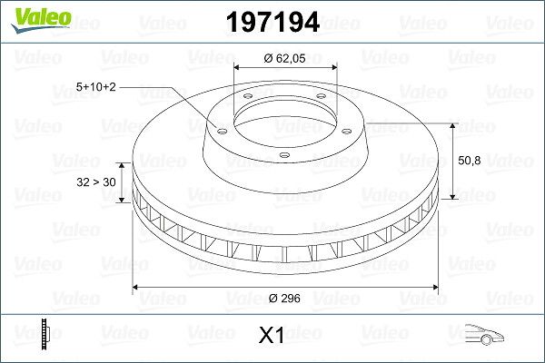 Disc frana VALEO 197194
