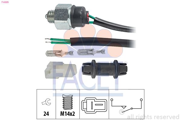 Comutator, lampa marsalier FACET Made in Italy - OE Equivalent 7.6225