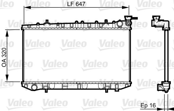 Radiator, racire motor VALEO 731664