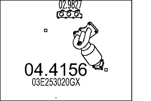 Katalizator MTS 03E253020GX