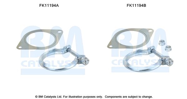 zestaw montażowy, filtr sadzy / filtr cząstek stałych BM CATALYSTS FK11194