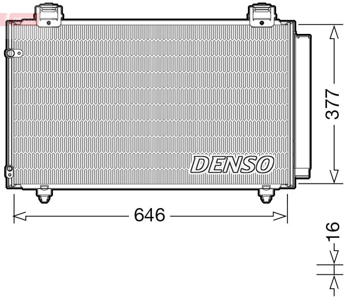 Kondenzátor, klimatizace DENSO DCN50043
