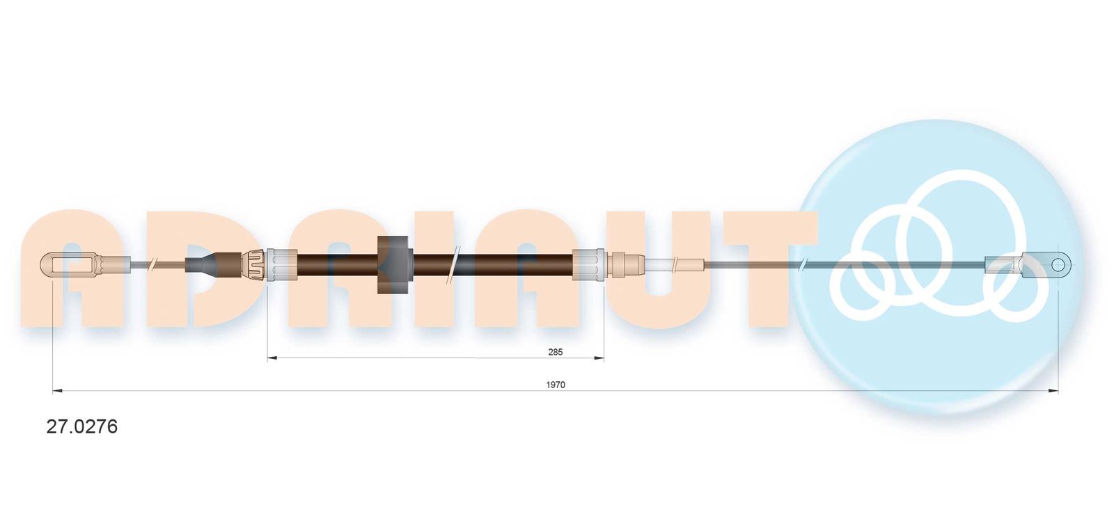 Cablu, frana de parcare ADRIAUTO 27.0276