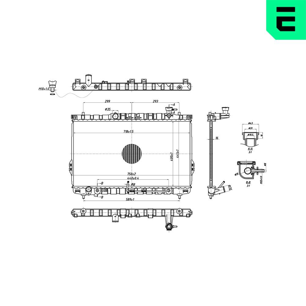 Radiator, racire motor ERA 673562