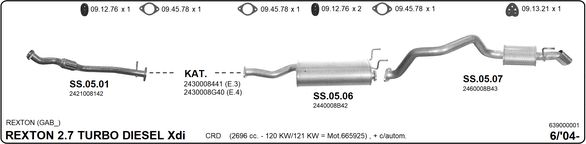 Układ wydechowy IMASAF 639000001