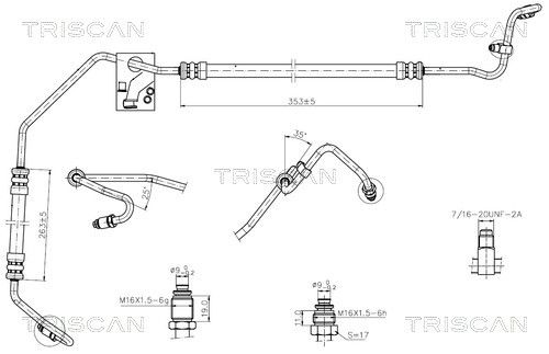 Wąż hydrauliczny, system kierowania TRISCAN 851625001