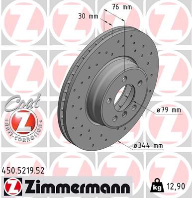 Brzdový kotouč ZIMMERMANN 450.5219.52