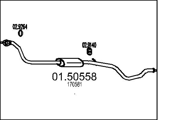Tłumik środkowy MTS 01.50558