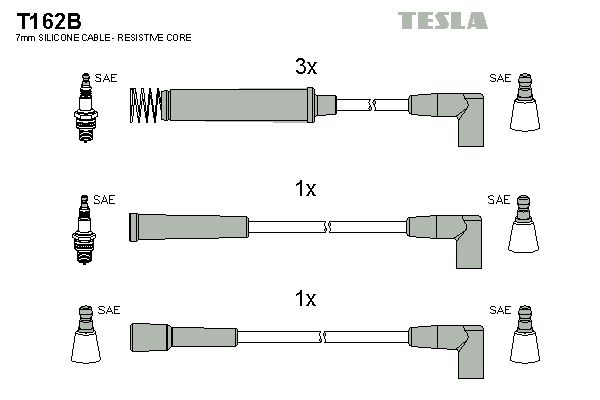 Sada kabelů pro zapalování TESLA T162B