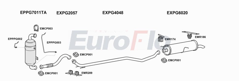 Układ wydechowy EUROFLO CNC416D1004C