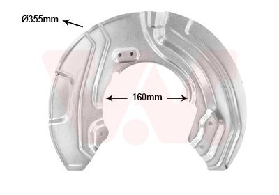 protectie stropire,disc frana VAN WEZEL 0667372