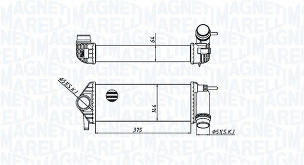 Chłodnica powietrza doładowującego MAGNETI MARELLI 351319205510
