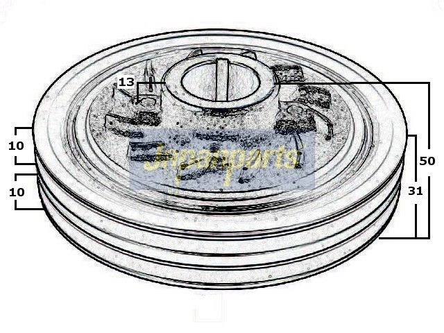 Fulie curea, arbore cotit JAPANPARTS PU-500 — automobilus.ro