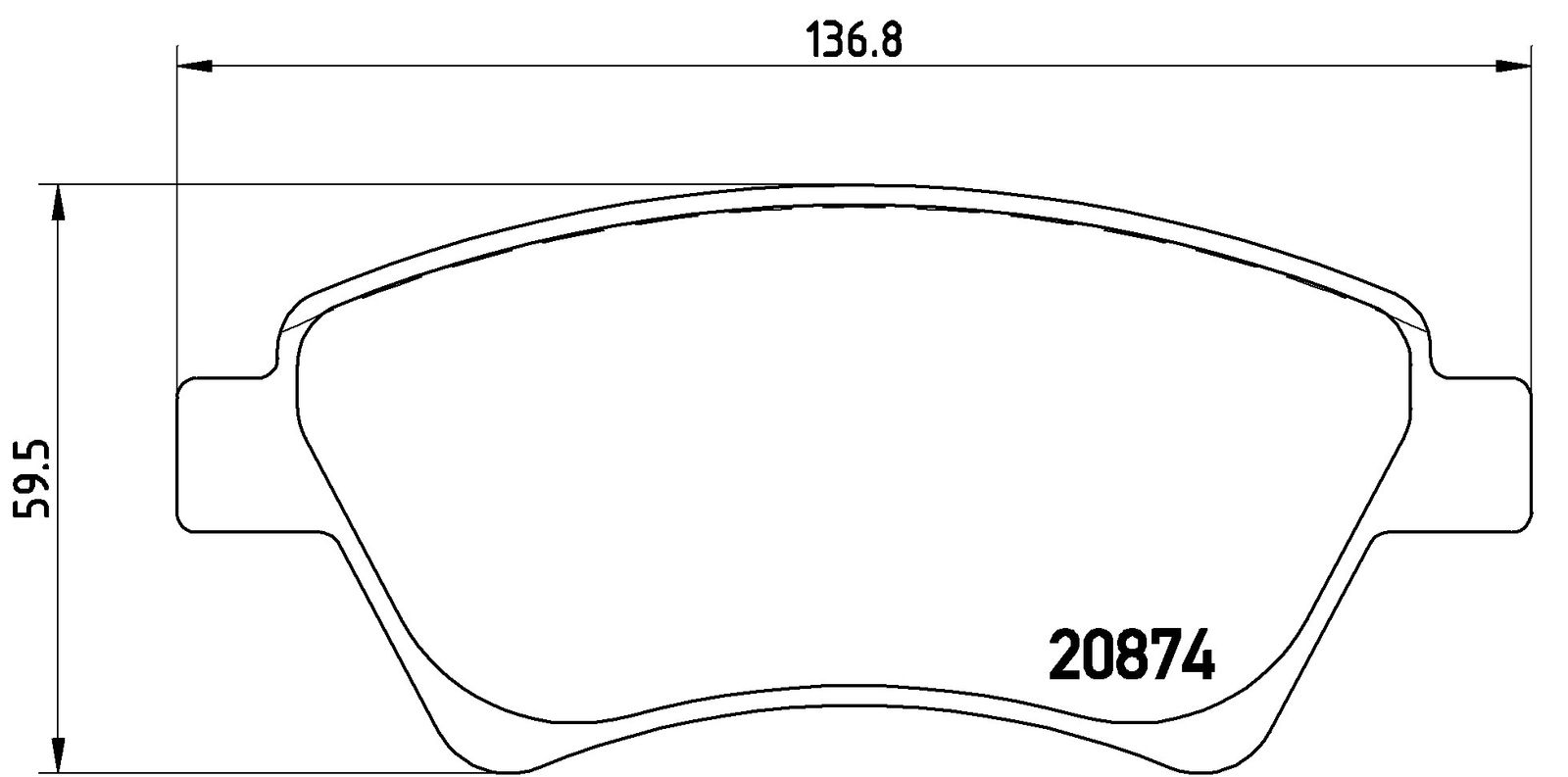 Levně Sada brzdových destiček, kotoučová brzda BREMBO P 68 034