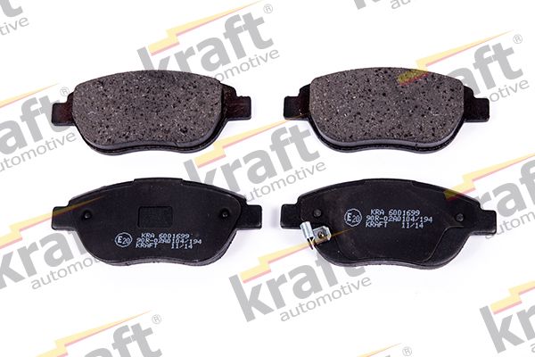 Sada brzdových destiček, kotoučová brzda KRAFT AUTOMOTIVE 6001699