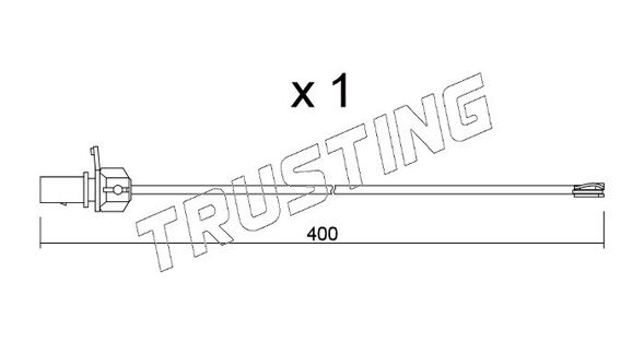 Styk ostrzegawczy, zużycie okładzin hamulcowych TRUSTING SU.347