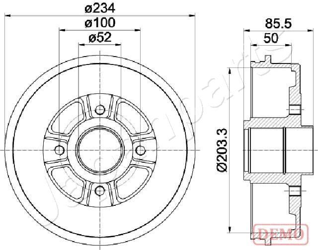 Bęben hamulcowy JAPANPARTS TA-0702C